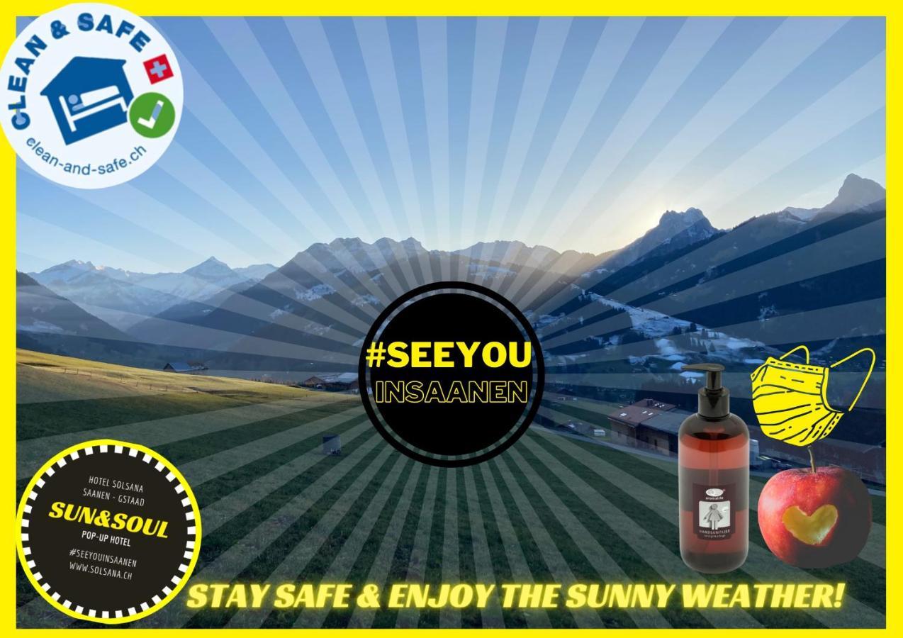 The Sun&Soul Panorama Pop-Up Hotel Solsana Saanen Exterior foto